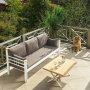 Kappis 3-seters utesofa - Hvit/brun