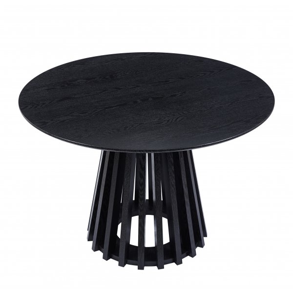 Inez rundt spisebord Ø120 cm - Sortbeiset eik Inez rundt spisebord Ø120 cm - Sortbeiset eik