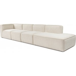 Mer 4-seters sofa med pen ende hyre - Cream