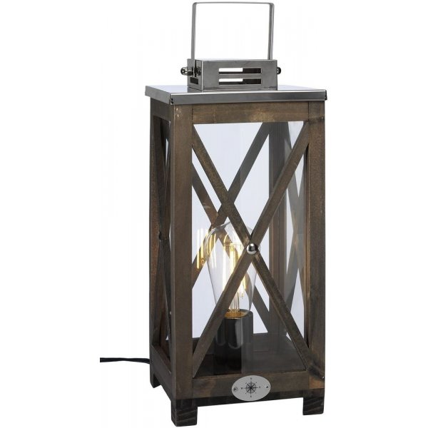 Nautica bordlampe - Brun/krom