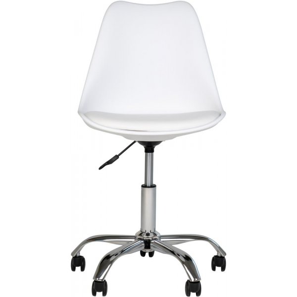 Stavanger kontorstol - Hvit/Krom