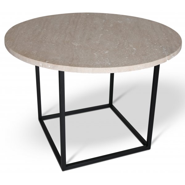Dexter rundt spisebord i travertin 105 cm