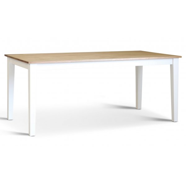 Dalars spisebord 180 cm - Hvit / oljet eik