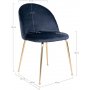 Spisestol i Genve - Bl/Messing