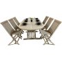 Ovalt Salt spisebord i teak, med sommerfuglfunksjon. 150-210 cm - Gr teak