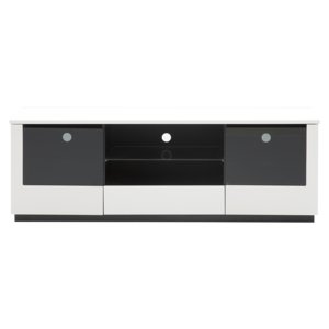 TV-benk Etage (Hvit med fremtoningat glass) TV-benk Etage (Hvit med fremtoningat glass)