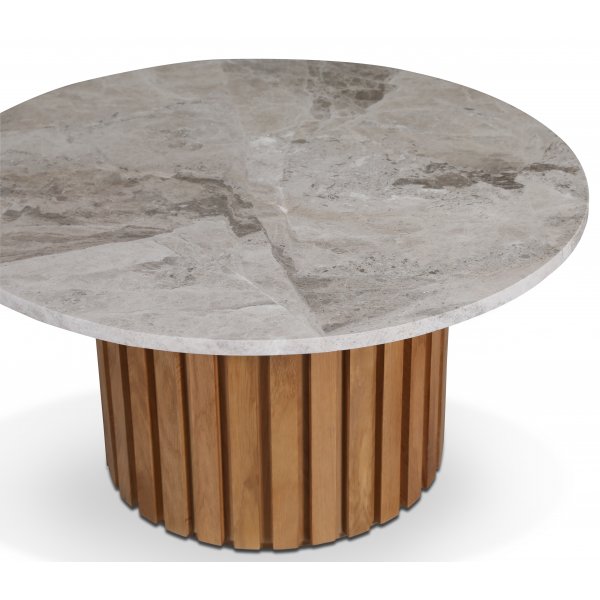 Sumo Salongbord 85 - Eik / Slvmarmor