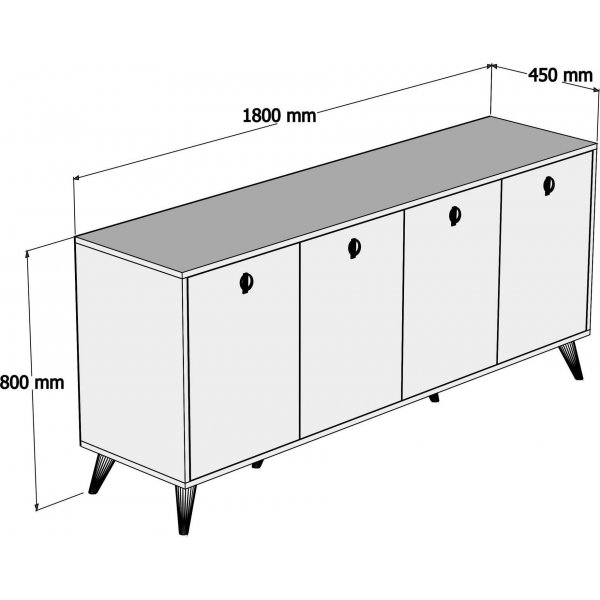 Elite skjenk - Lys valntt