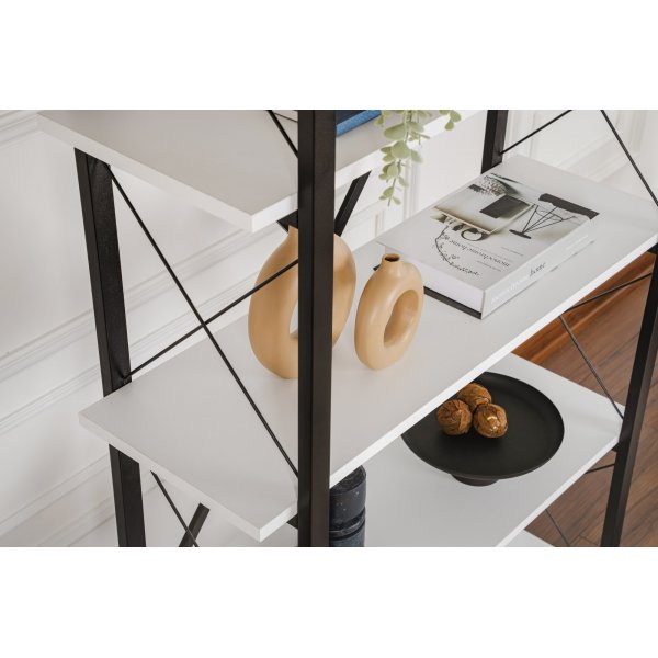 Elysian bokhylle - Hvit/svart Elysian bokhylle - Hvit/svart