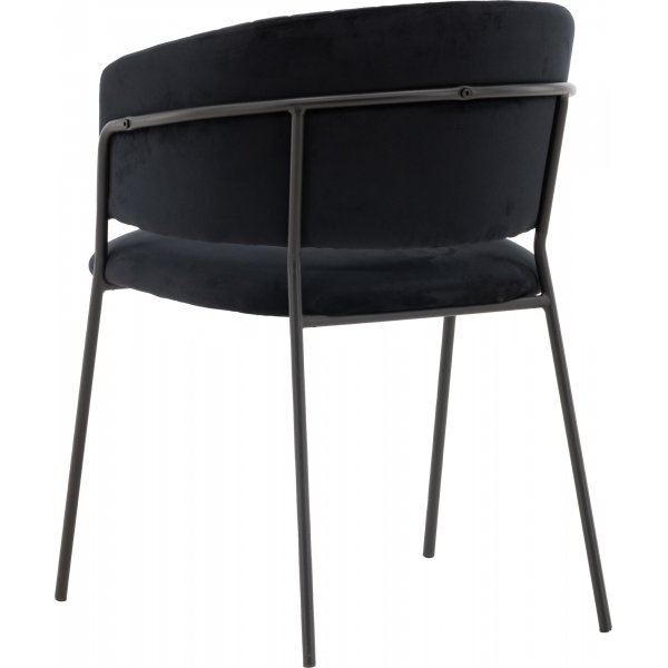 Selma spisestuestol - Sort flyel