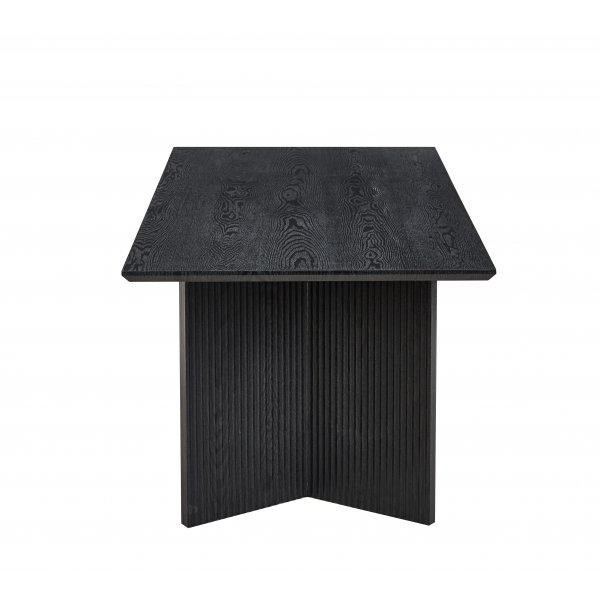 Crossby spisebord 180x90 cm - Sortbeiset eik