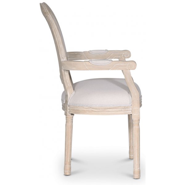 Cholet lenestol - Antikk finish / Lin