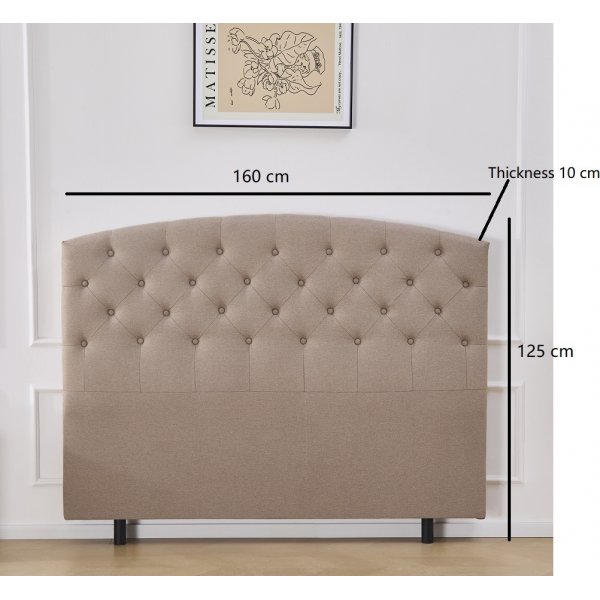 Capetown Buet sengegavl 160 x 125 cm - Beige