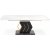 Vincenzo spisebord 160-200 x 90 cm - Hvit marmor/svart/gull