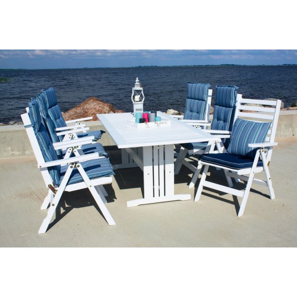 Utendørs posisjonsstol hvit - Båstad Utendørs posisjonsstol hvit - Båstad