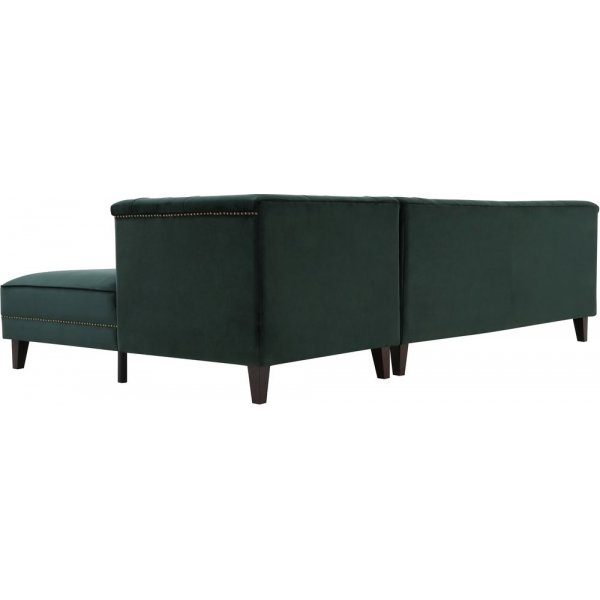 Dotto divansofa med nagler - Grønn fløyel Dotto divansofa med nagler - Grønn fløyel