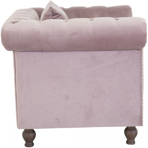 Chesterfield lenestol Churchill - Rosa Fløyel Chesterfield lenestol Churchill - Rosa Fløyel