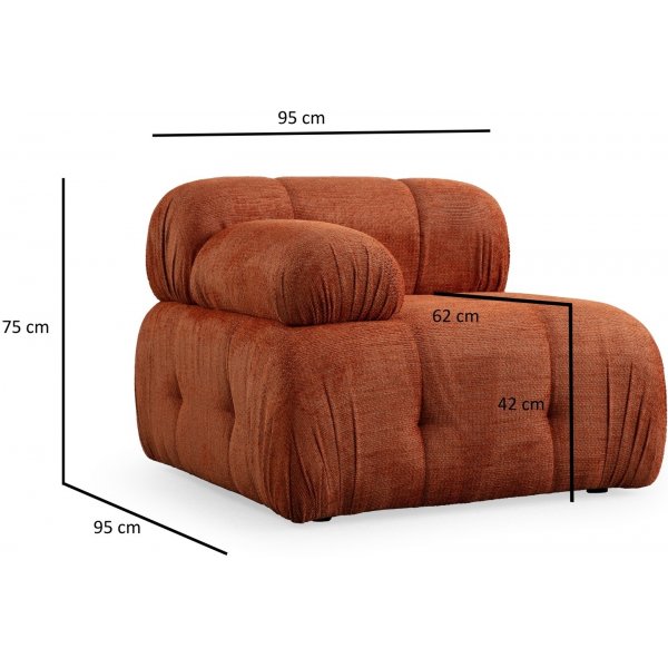 Petite 2-seters sofa - Oransje Petite 2-seters sofa - Oransje