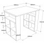 Britt skrivebord 90x60 cm - Furu/hvit