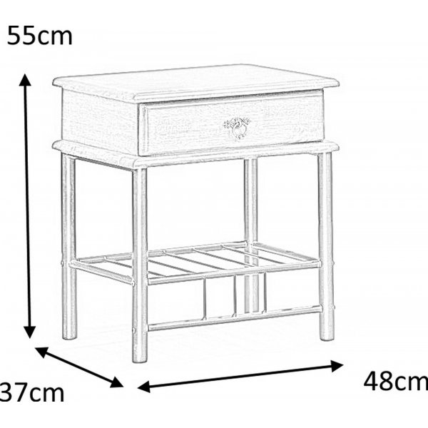 Vivian nattbord - Antikk kirsebær/sort Vivian nattbord - Antikk kirsebær/sort