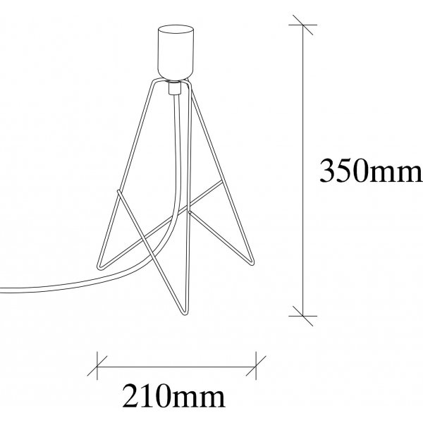 Piramite bordlampe - Kobber
