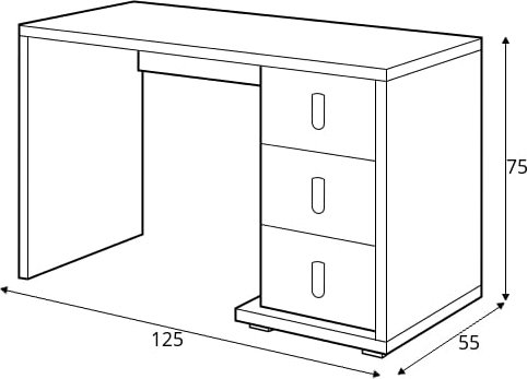 Simi skrivebord - Hvit/hickory Simi skrivebord - Hvit/hickory