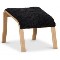 Frank fotskammel i saueskinn scandinavian dark grey - Oljet eik Frank fotskammel i saueskinn scandinavian dark grey - Oljet eik
