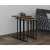 Stoli spisebord 32/36/40 x 32/36/40 cm - Sort/mrk brun