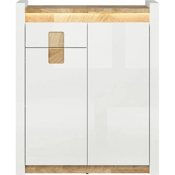 Alameda kommode 92 x 110,5 cm - Hvit/eik Alameda kommode 92 x 110,5 cm - Hvit/eik