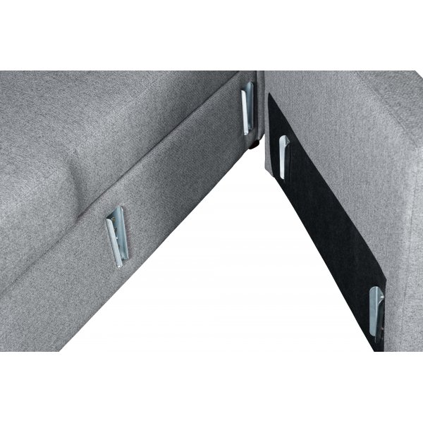 Sovesofa med oppbevaring grå - Cleo + Tekstilrens for møbler Sovesofa med oppbevaring grå - Cleo + Tekstilrens for møbler