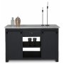 Heritage Kjkkeny med marmor - Sort ramme / Lys marmor