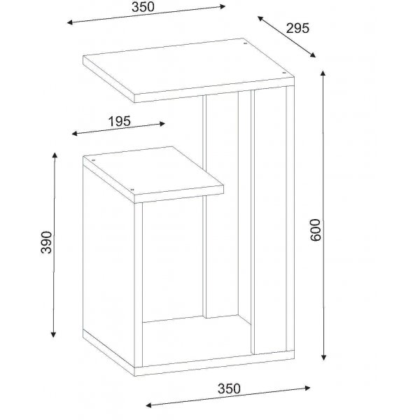 Sister sidebord - Hvit Sister sidebord - Hvit