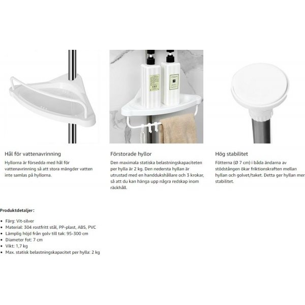 Abarema dusjhylle - S�lv/hvit