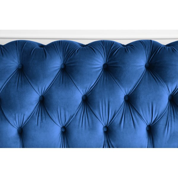 Milton Chesterfield 2-seter - Mrk bl Flyel