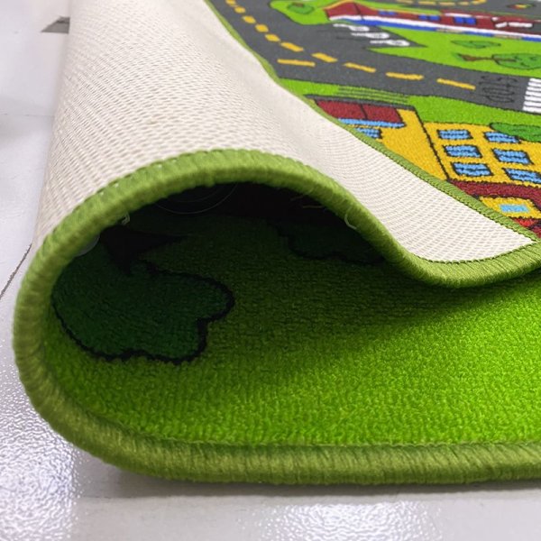 Barneteppe Trafikkteppe City, tuftet - 133x175 cm