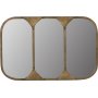 Veggspeil 3-glass 106x72 - Metall