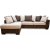 Delux sofa med pen ende venstre - Brun/Beige/Vintage + Flekkfjerner for mbler