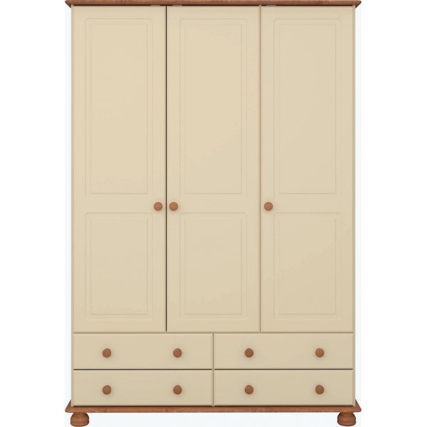 Richmond garderobeskap med 3 d�rer - Brun/kremhvit