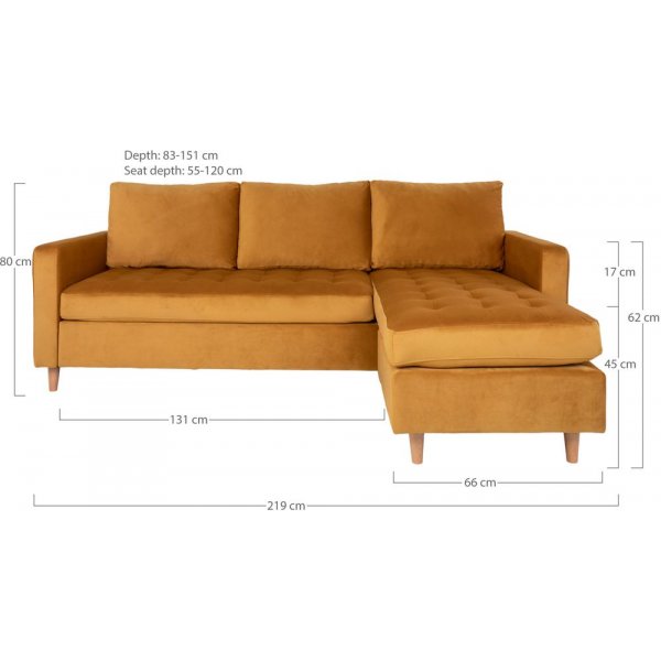 Firenze divansofa - Gul/b�k