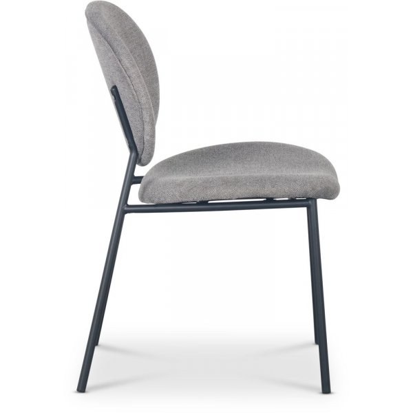 Tofta stol - Gr�tt stoff /svart