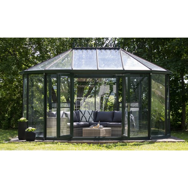 Boviken hjørnesofa med fotskammel - Grå kunstrotting Boviken hjørnesofa med fotskammel - Grå kunstrotting