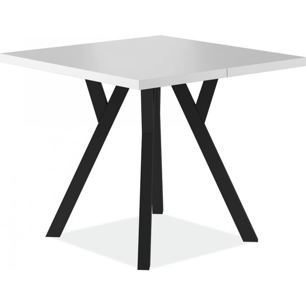Merlin spisebord, 90-240 cm - Hvit/svart