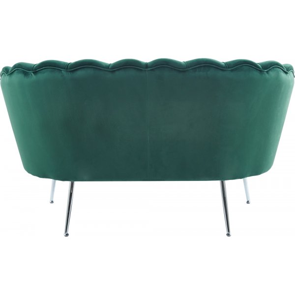 Musslan 2-seters sofa - Grnn / krom + Mbelftter