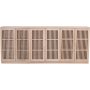 Level sideboard med drer i ribber B210 cm - Whitewash