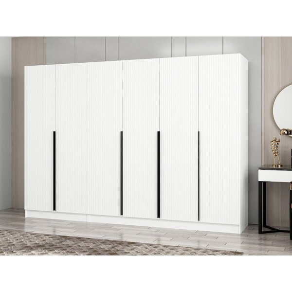 Cikani garderobeskap 270x52x210 cm, variant A - Hvit Cikani garderobeskap 270x52x210 cm, variant A - Hvit