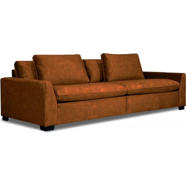 Gabby 4-seters sofa - Brun fløyel Gabby 4-seters sofa - Brun fløyel