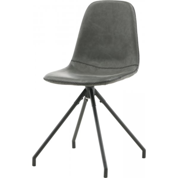 Bridge svingbar spisestol - Sort PU Bridge svingbar spisestol - Sort PU