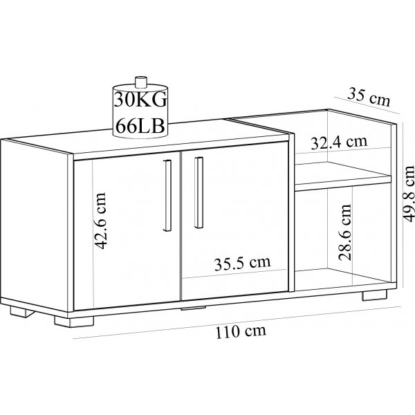Susanne skoskap - Safir eik/hvit Susanne skoskap - Safir eik/hvit