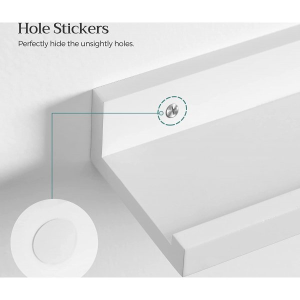 Suwon vegghylle 38 cm, 3-pakning - Hvit