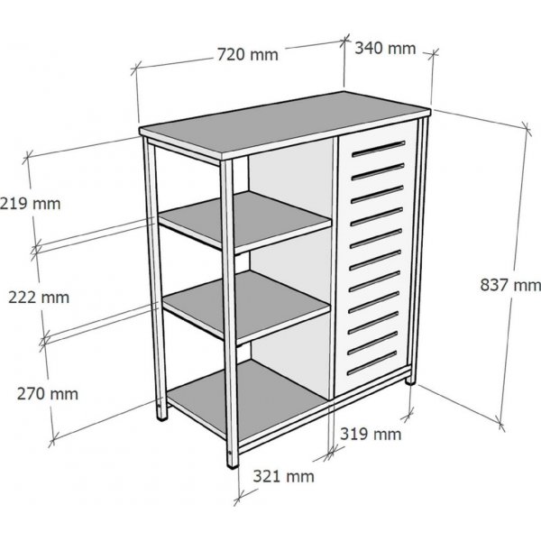 Iben bokhylle - Safir eik/svart Iben bokhylle - Safir eik/svart